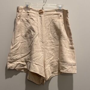 Stylish High Waist Tan Shorts for Women